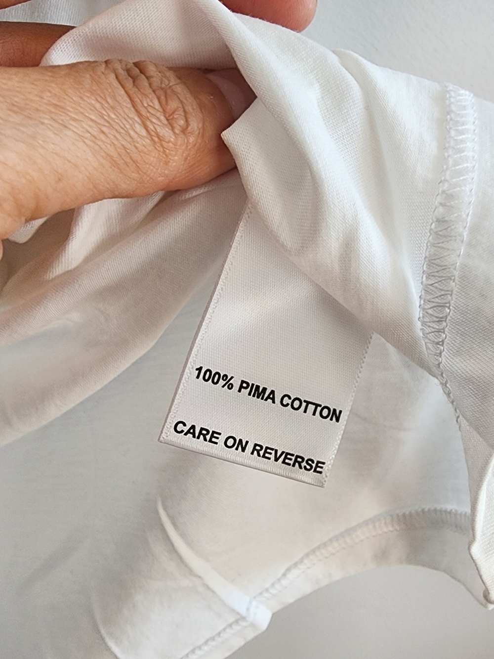 Billy Reid Pima Cotton Crewneck Tee Shirt Men Large White Quiet Luxe Minimalist - Picture 6 of 9